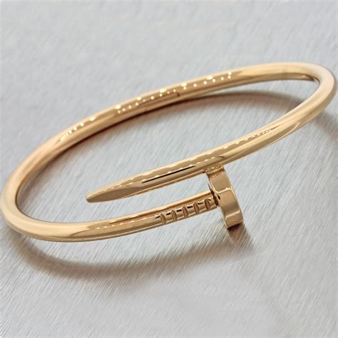 poids bracelet juste un clou cartier|authentic cartier nail bracelet.